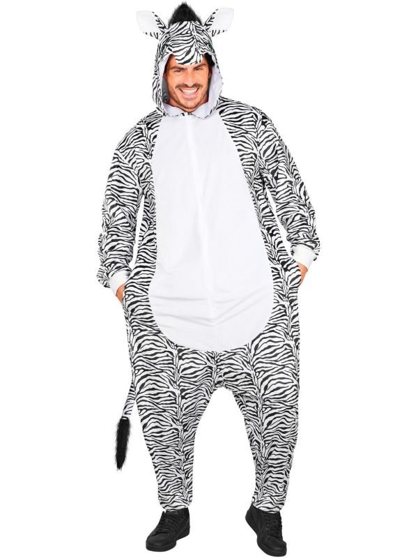 Zebra Onesie Carnaval Volwassenen