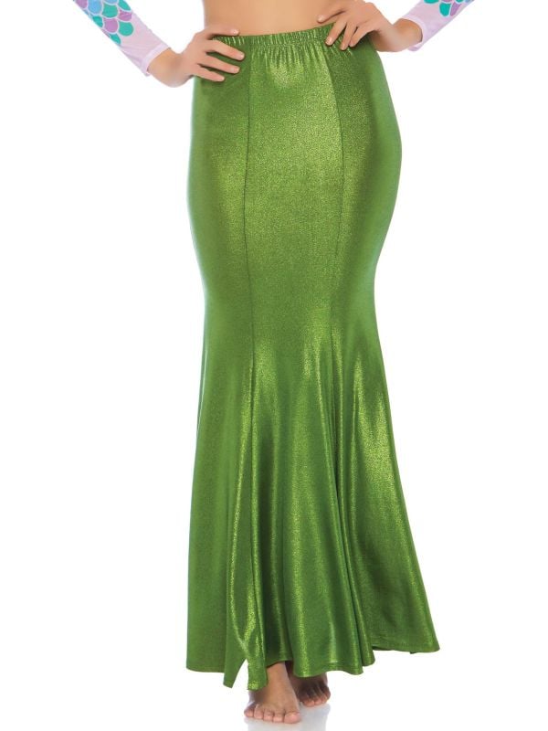 Zeemeermin plus size rok groen