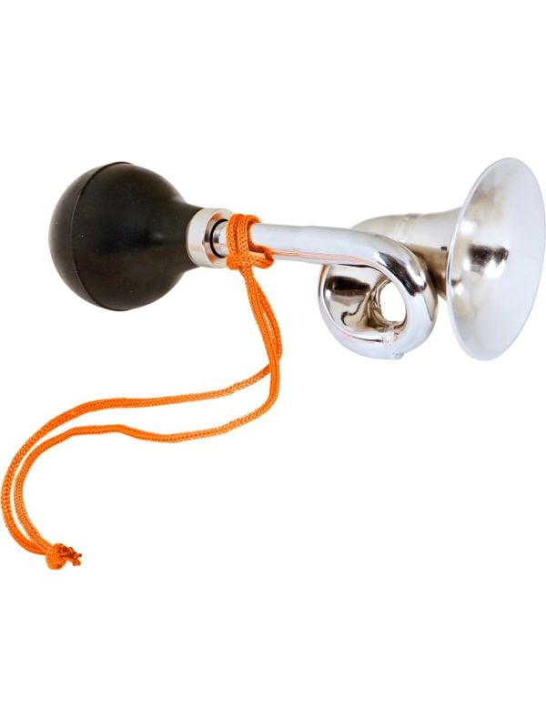 Zilveren clown toeter