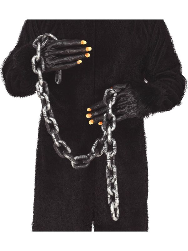 Zilveren dikke ketting halloween
