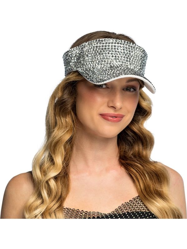 Zilveren Festival Zonneklep met Diamanten