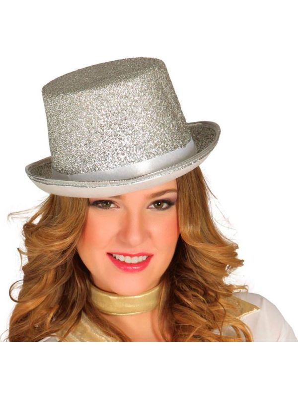 Zilveren glitter hoed main product photo