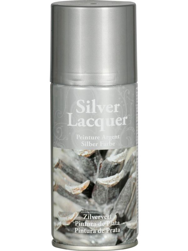 Zilveren kerstverfspray 150ml