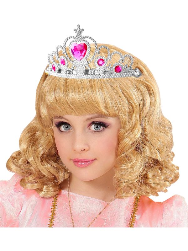 Zilveren kroon tiara meisje