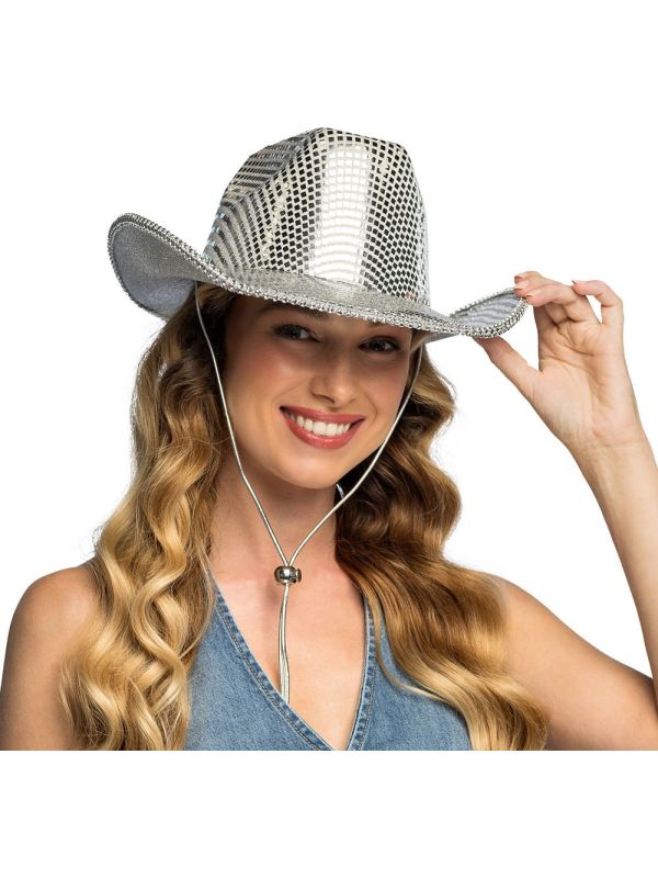 Zilveren Rodeo Cowboyhoed