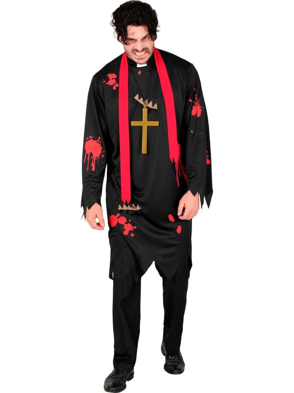 Zombie Priester Mannen Halloween Kostuum