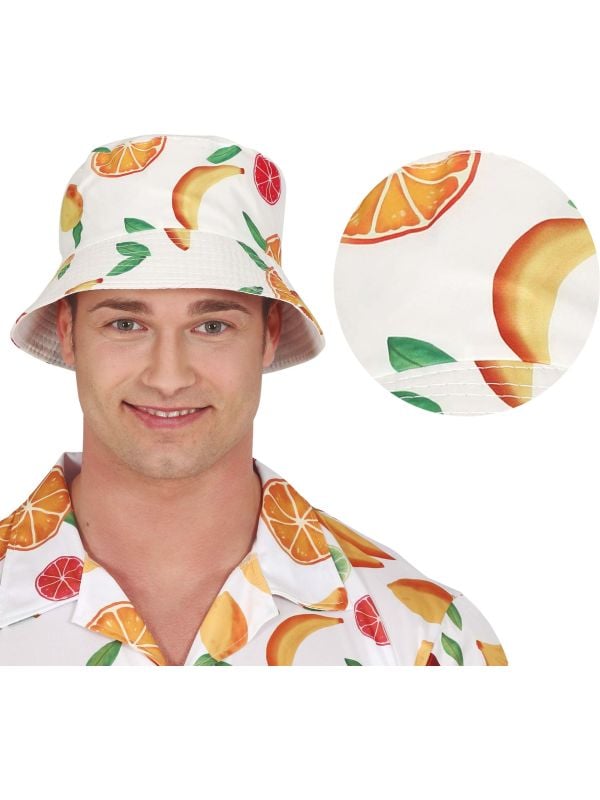 Zomerse Vissershoed Wit Oranje Fruit