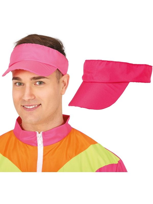 Zonneklep 80's Roze