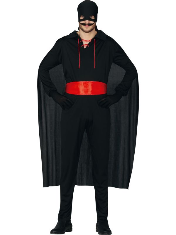 Zorro gemaskerd kostuum man main product photo