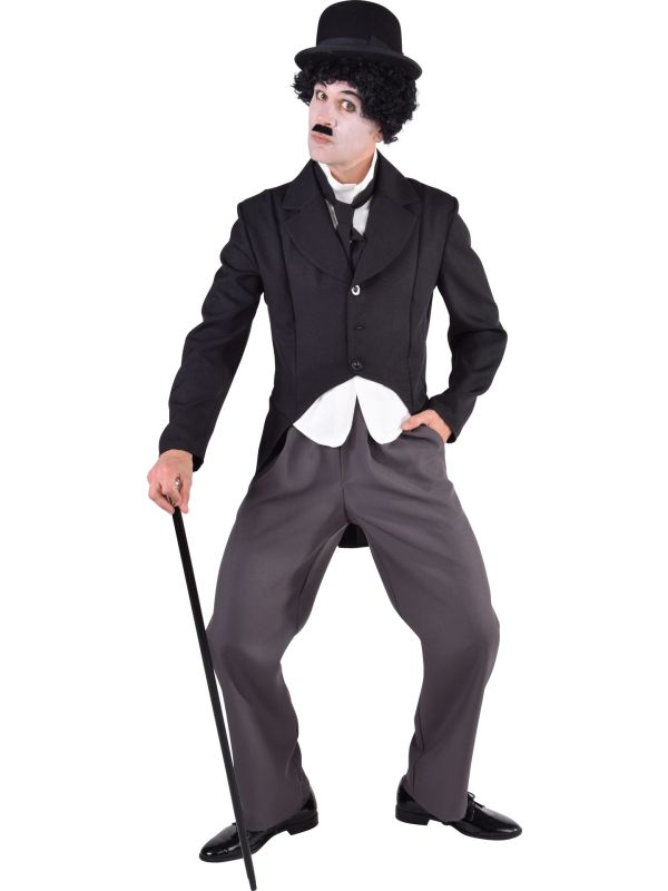 Zwart Charlie Chaplin pak mannen main product photo