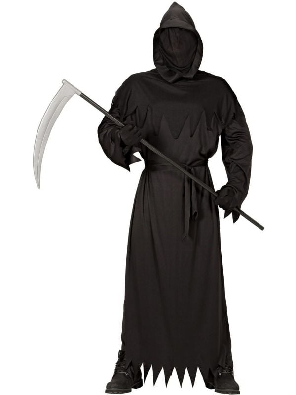 Zwart Grim Reaper gewaad main product photo