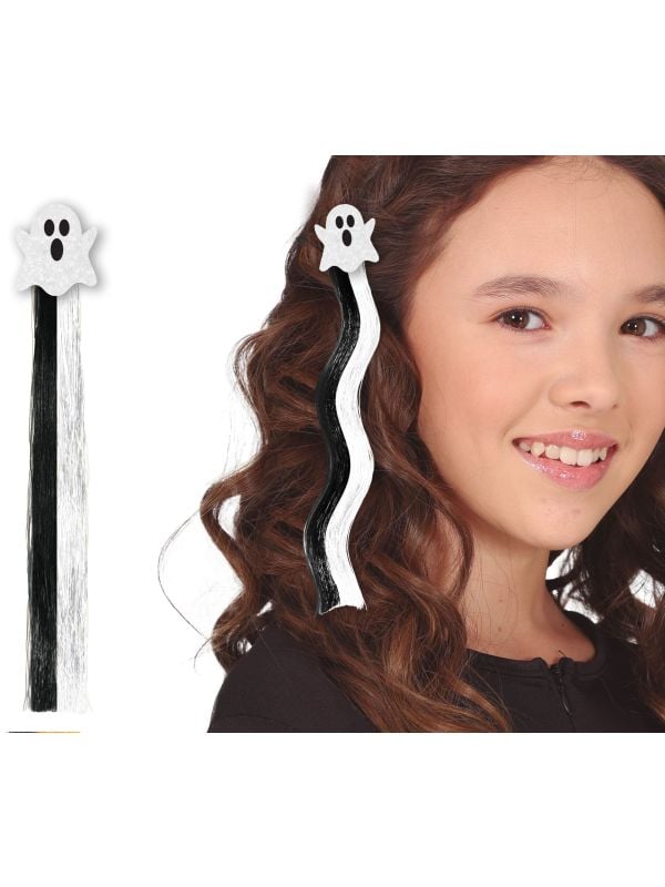Zwart met Wit Spookjes Haarclip