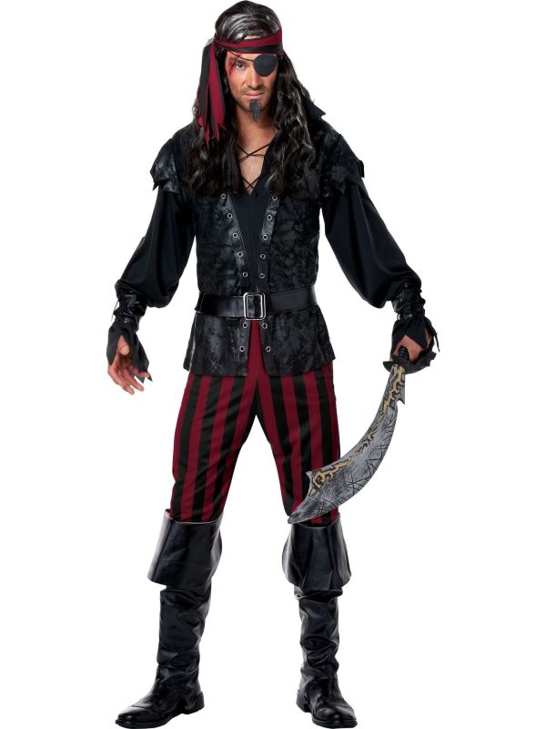Zwart piratenpak heren main product photo