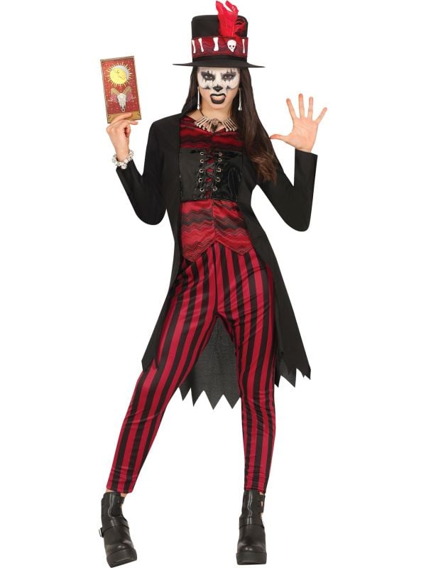 Zwart Rood Gestreepte Voodoo Outfit Meisjes 14-16 Jaar