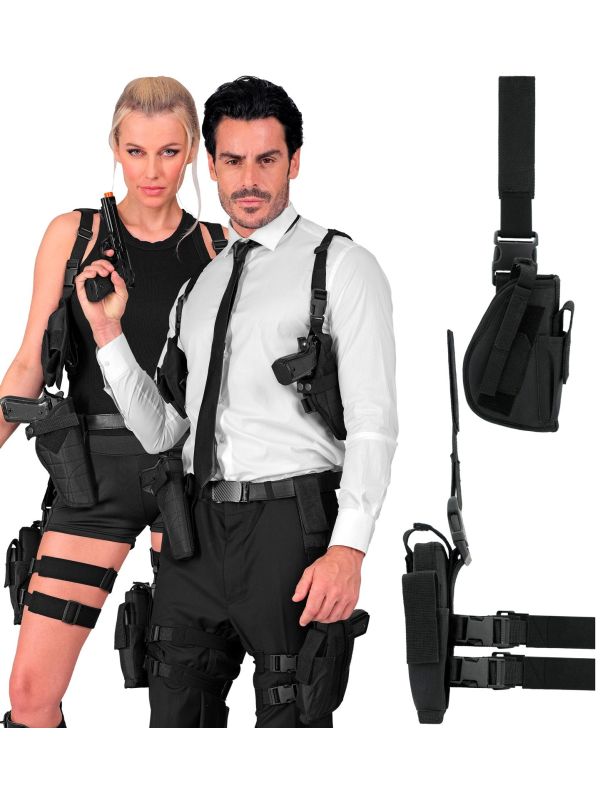 Zwarte Beenholster voor Pistool