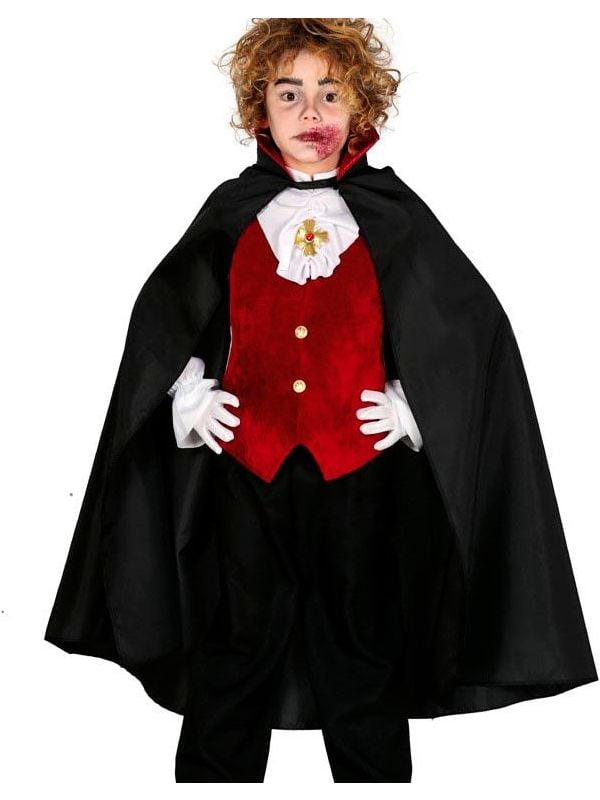 Zwarte cape dracula kind