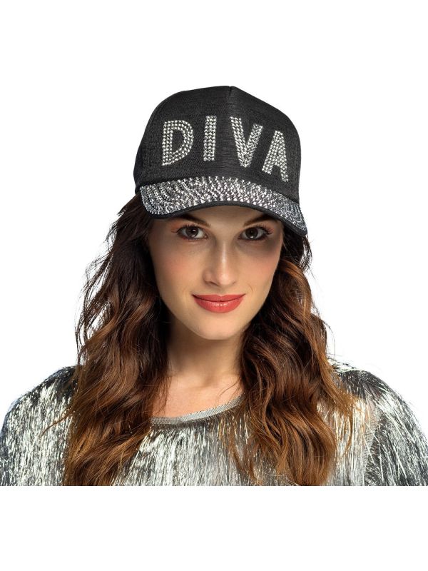 Zwarte Diamond Pet 'Diva' Dames