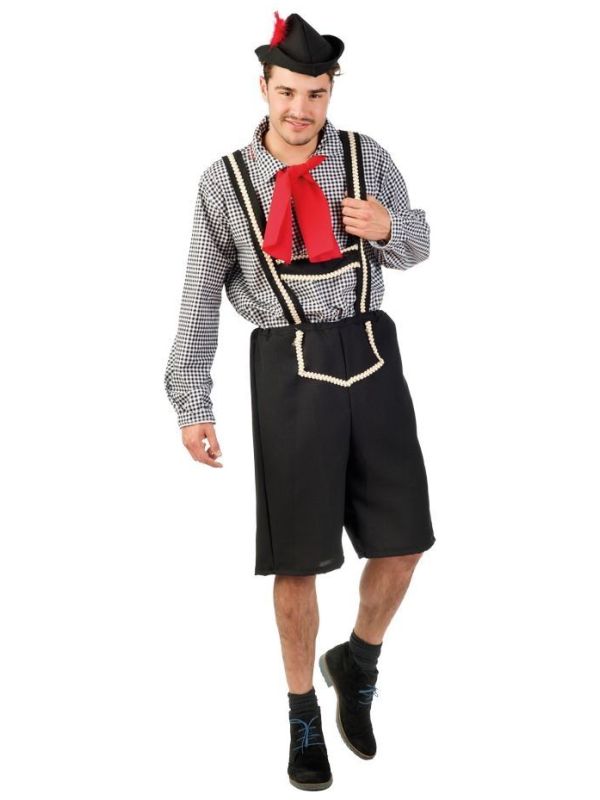 Zwarte Duitse lederhosen main product photo