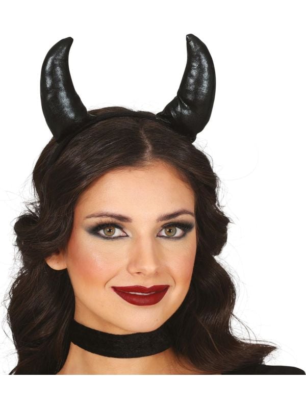 Zwarte duivel haarband halloween