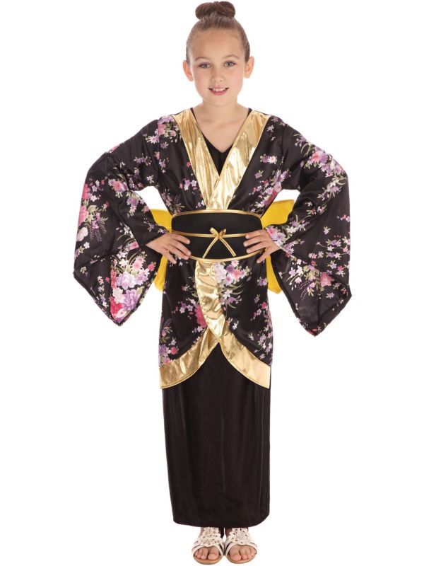 Zwarte Geisha Outfit Meisjes