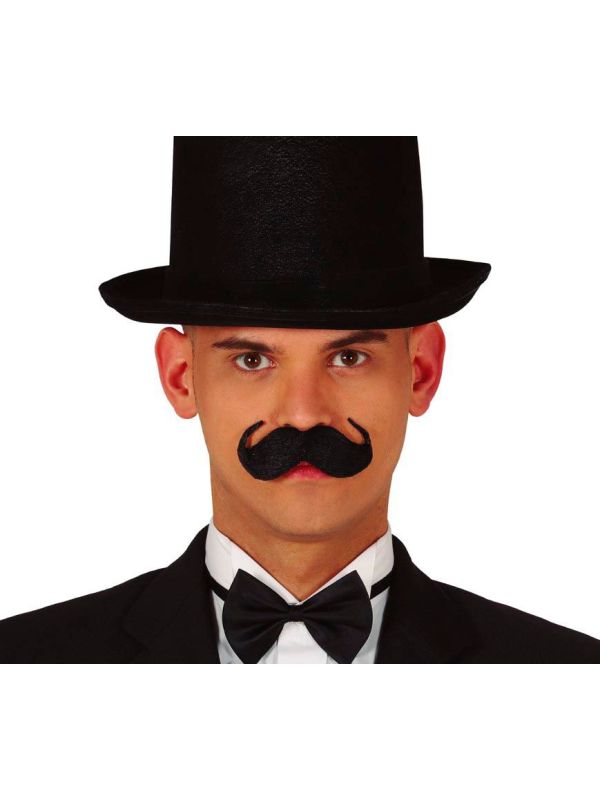 Zwarte gentleman snor main product photo