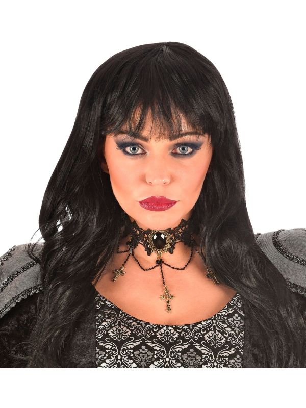 Zwarte gotische choker