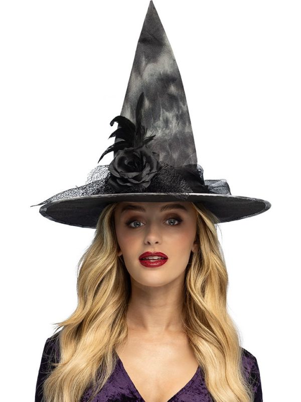 Zwarte Halloween Heksenhoed Dames