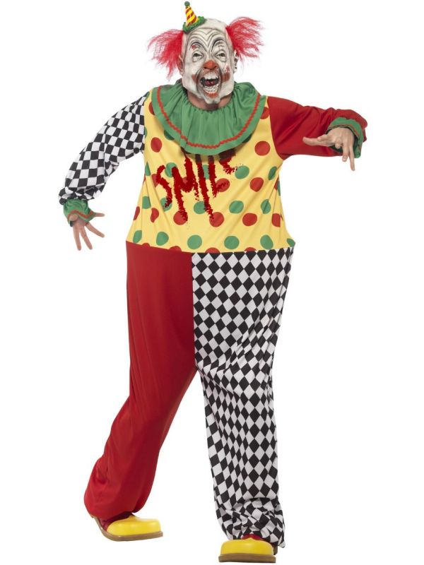 Zwarte horrow clown outfit main product photo