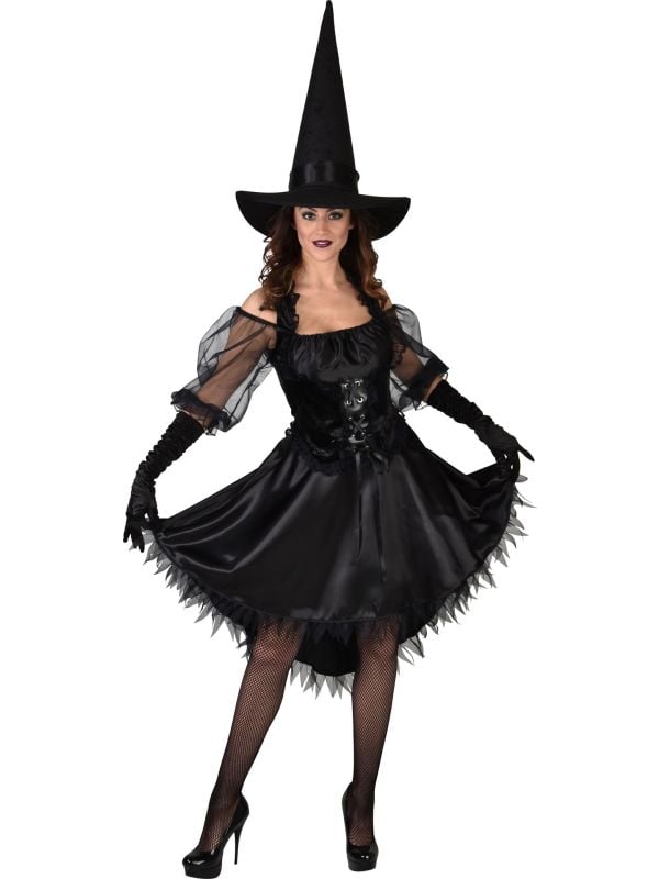 Zwarte jurk halloween main product photo