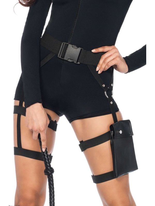 Zwarte kousenband riem