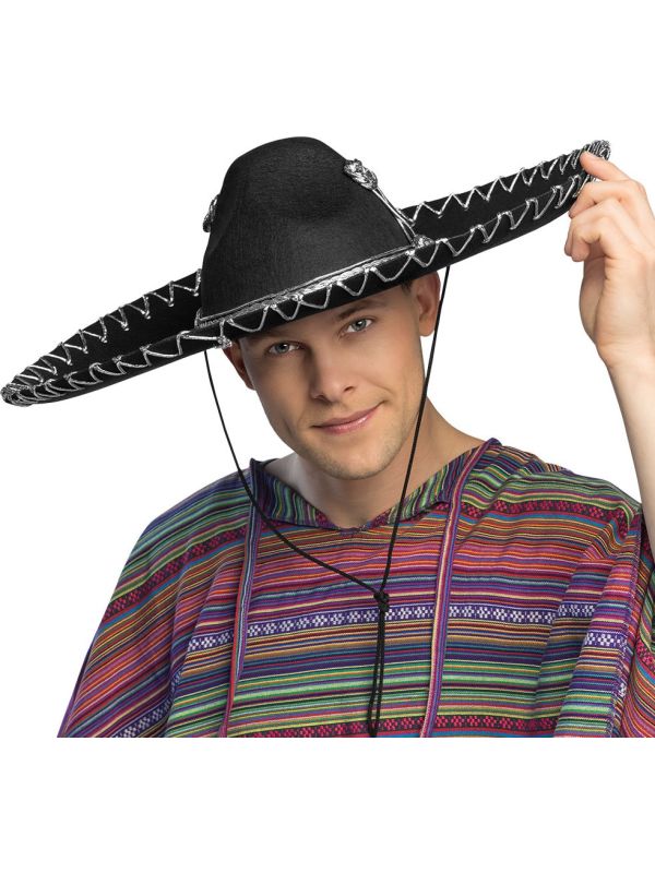 Zwarte Mexicaanse Sombrero Heren