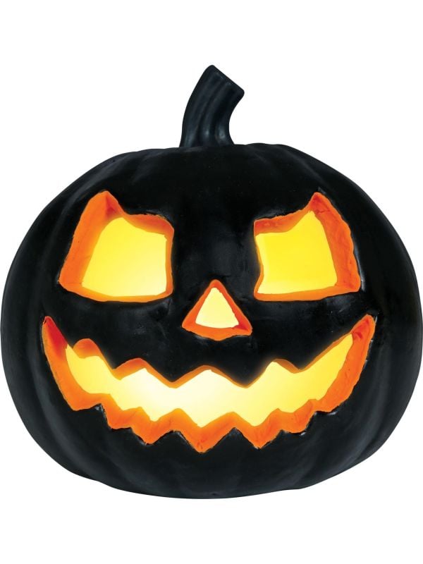 Zwarte pompoen schuim 20 cm halloween