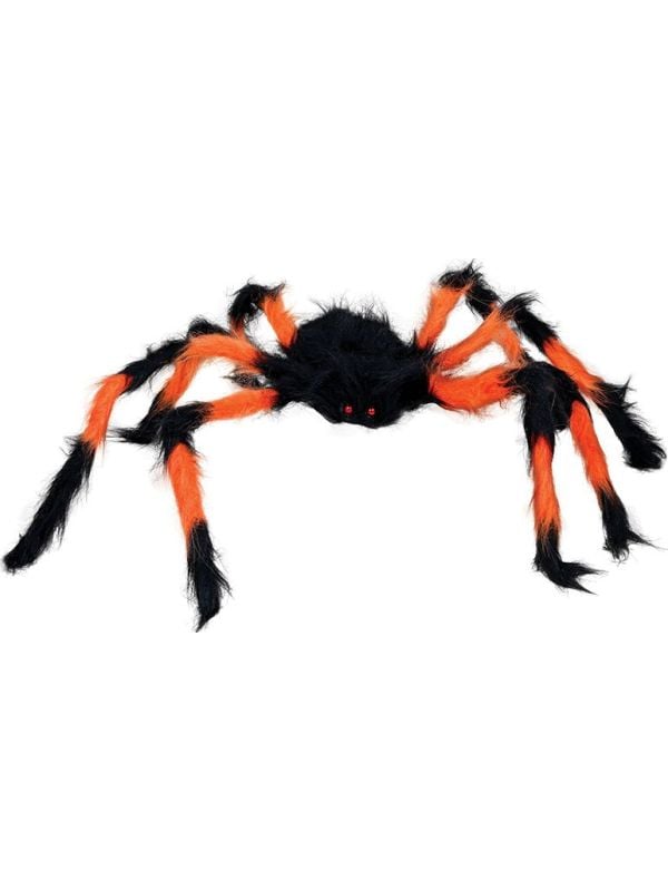 Zwart/oranje spin 75 cm halloween