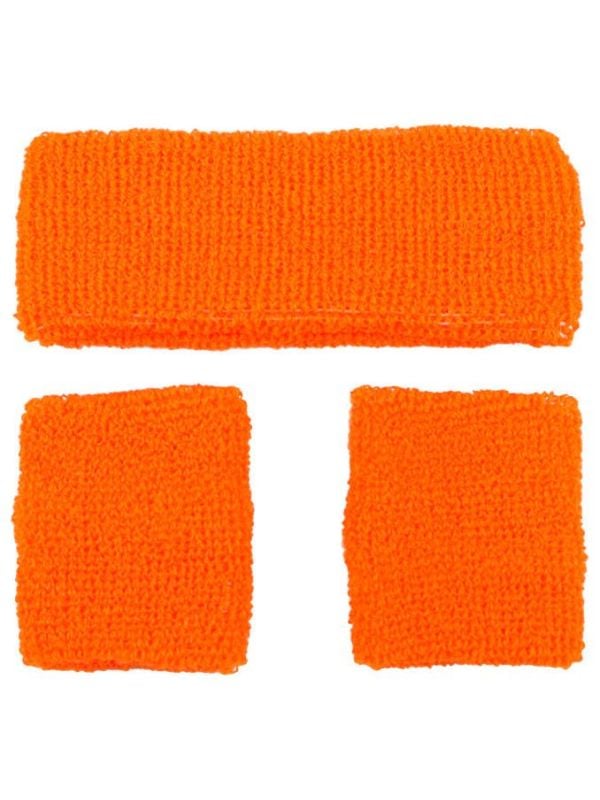 Zweetbanden set oranje