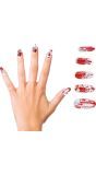 10 bloederige nepnagels met lijm