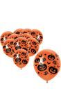 10 Oranje Kat Ballonnen 30 Cm Halloween