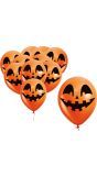 10 oranje pompoen ballonnen 30 cm halloween