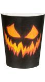 10 Papieren Creepy Pumpkin Bekertjes Halloween