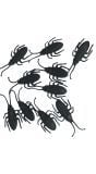 10 zwarte kevers 7 cm halloween