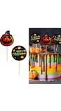 12 taartprickers pompoen 6 cm halloween