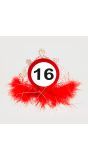 16 jaar verkeersbord tiara