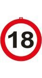 18 jaar verkeersbord deurbord