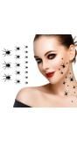 2 vellen met 16 spinnen tattoos halloween 15 x 11 cm
