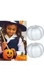 2 Witte Versierbare Pompoenen 10 Cm Halloween