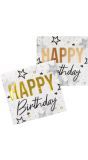 20 Papieren 'Happy Birthday' Servetten
