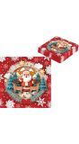 20 papieren klassieke kerstman kerstservetten