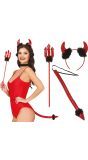 3 delige rode duivel set halloween