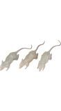 3 glow in the dark ratten 7 cm halloween