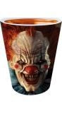 3 shotglaasjes horror clown 5 x 6 cm halloween