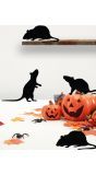 4 ratten silhouette decoratie